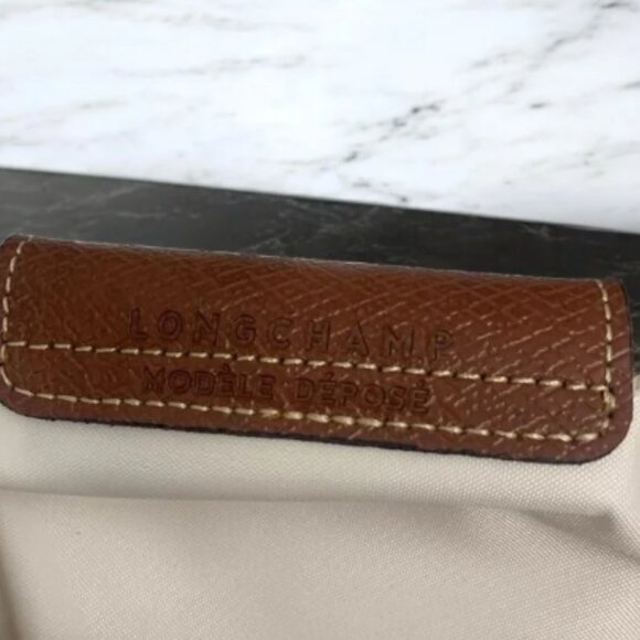 Longchamp Le Pliage Whirte Mini Canvas Tote Zipper Closure - Picture 5 of 5